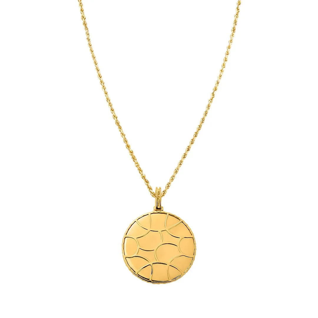 10k Yellow Gold Lab Round Memory Pendant 2.26ctw