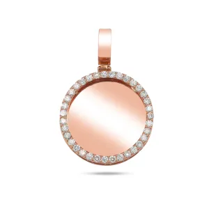 14k Rose Gold Diamond Picture Pendant 1.10ctw