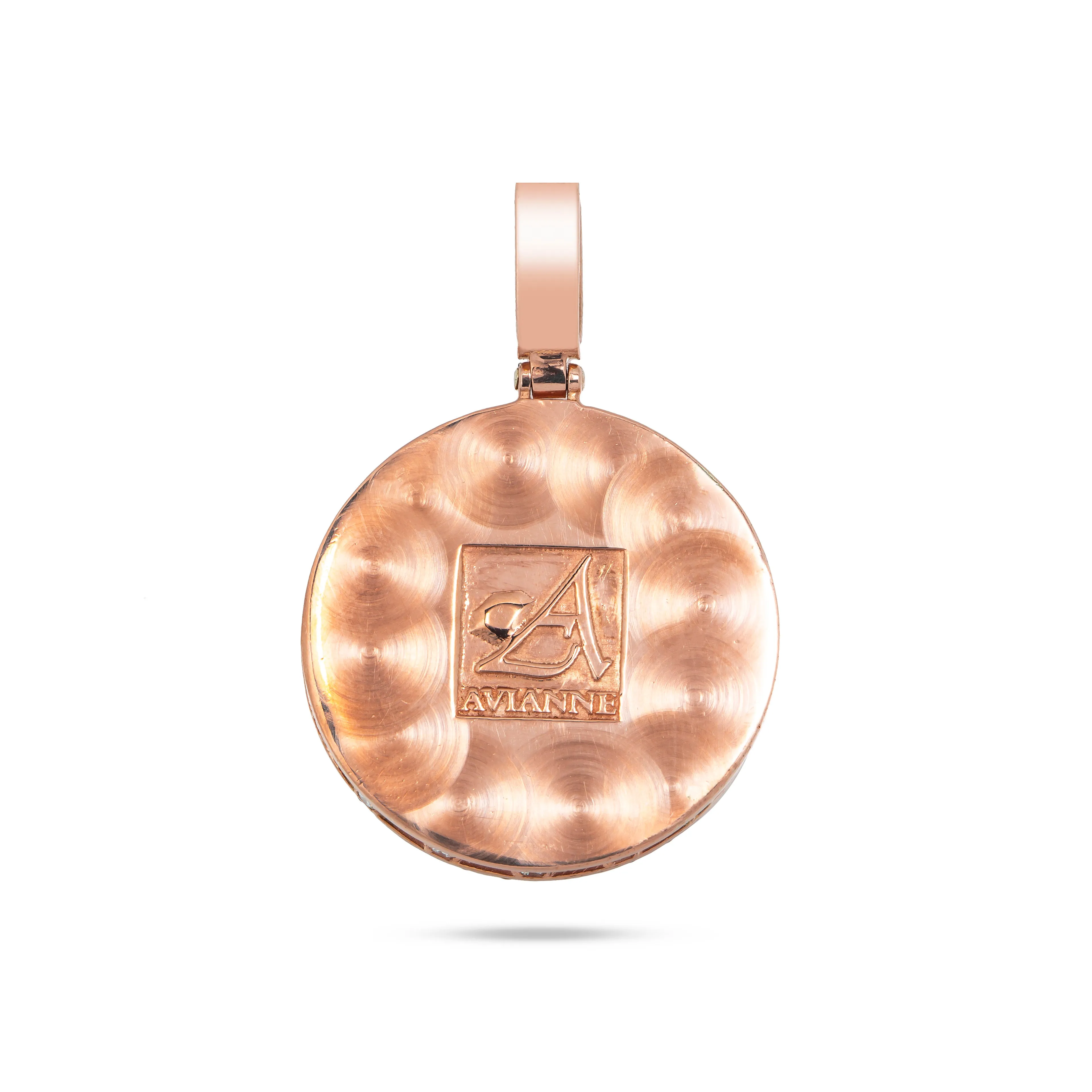 14k Rose Gold Diamond Picture Pendant 1.10ctw