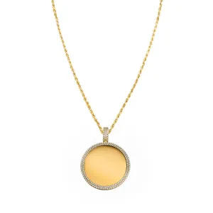 14k Yellow Gold Diamond Memory Pendant 8.93 Ctw