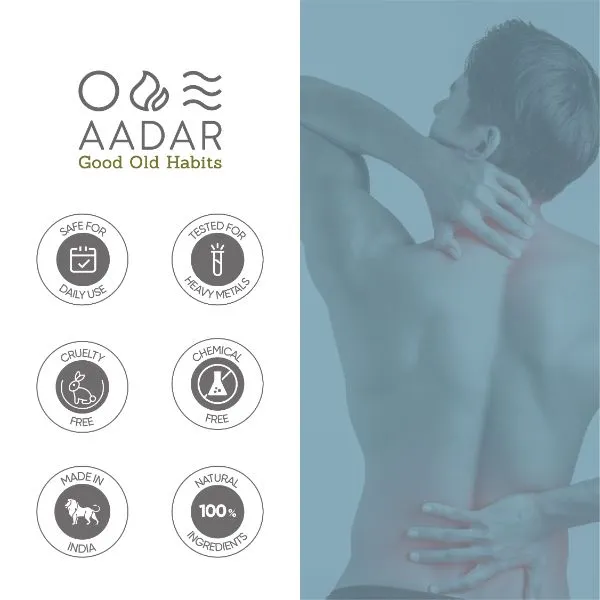 AADAR Ayurveda Ortho Sure Capsule and Roll On Combo Pack for joint, knee, muscle pain relief <br> (60 Caps   10ml)