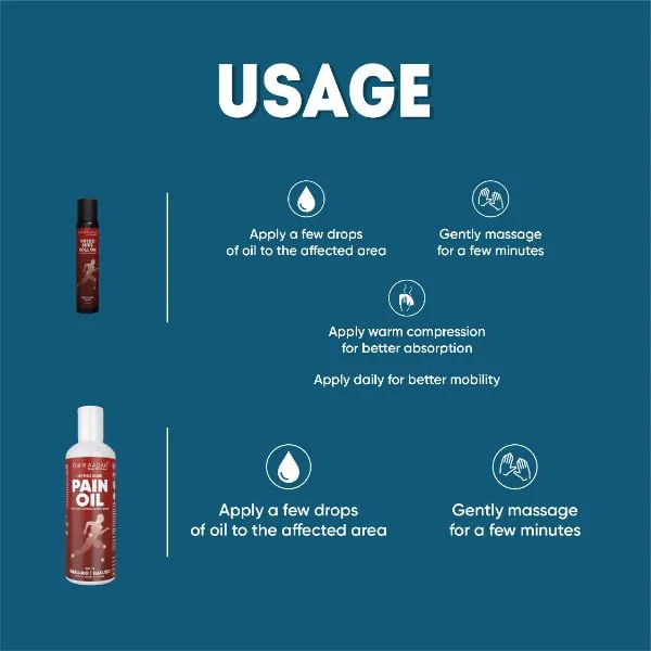 AADAR Ortho Sure Oil and Roll On Combo Pack for joint pain relief <br> (Roll On (30 ml) & Oil (100 ml))