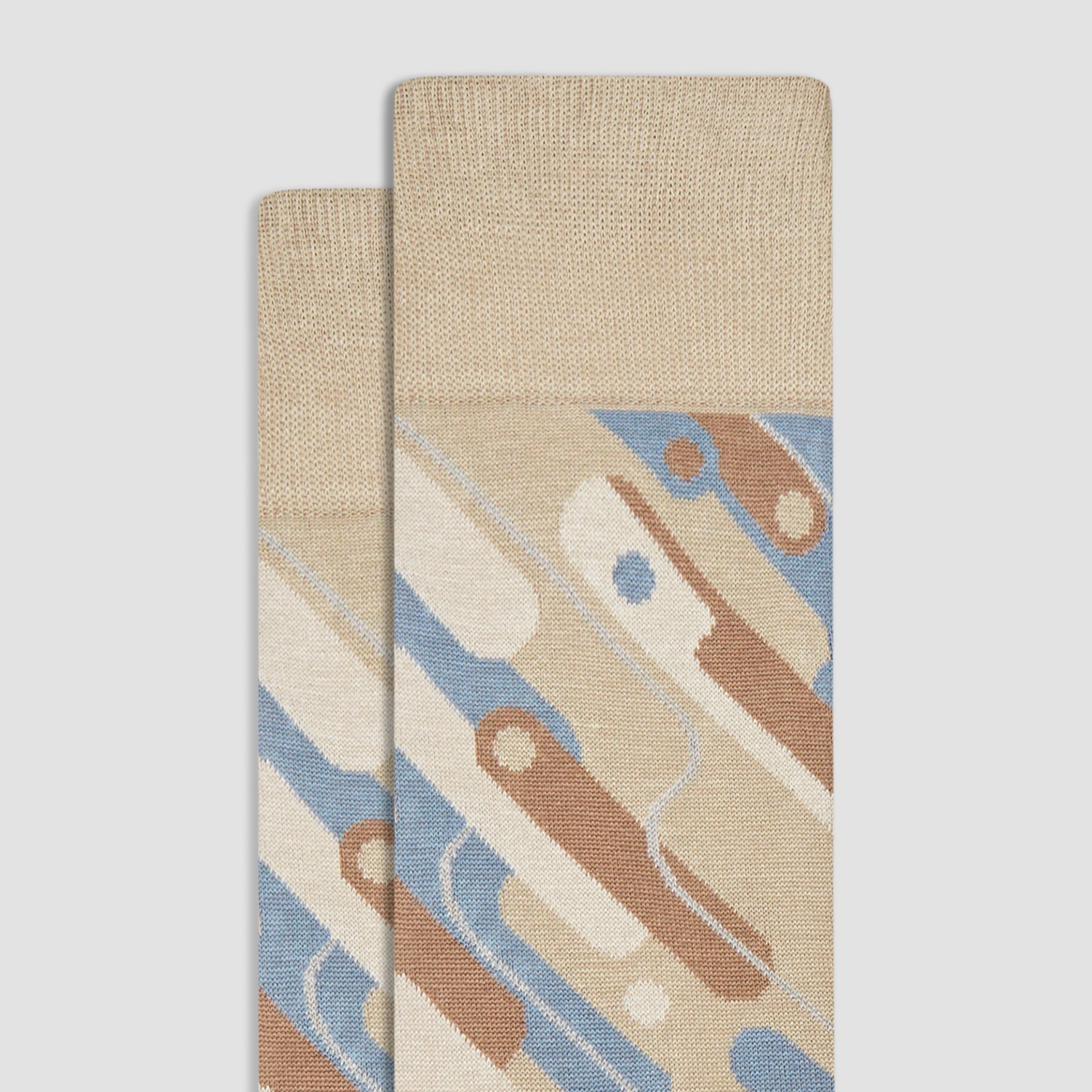 Abstract Mid-Calf Socks