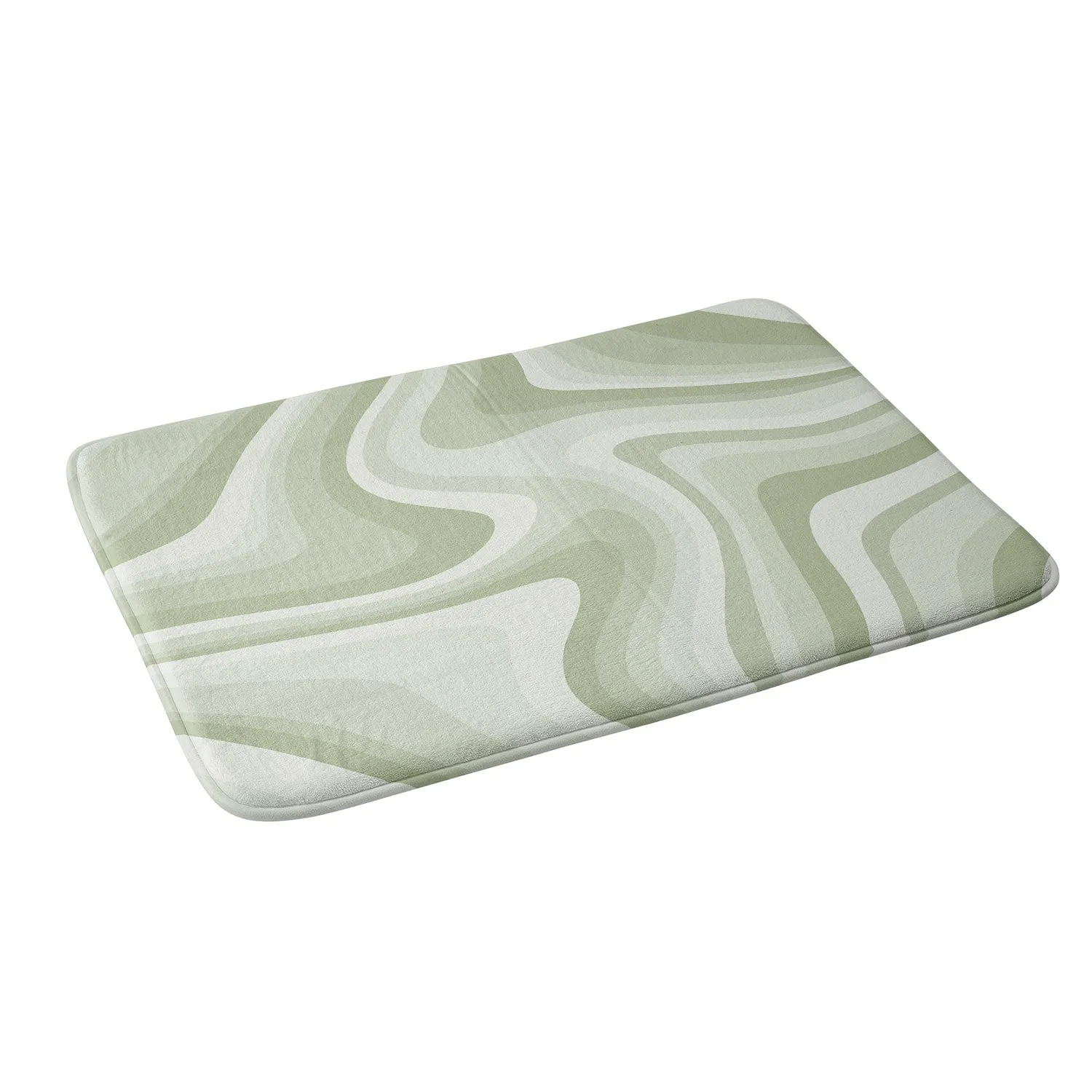 ABSTRACT WAVY STRIPES LXXVIII MEMORY FOAM BATH MAT