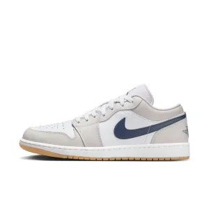 AIR JORDAN 1 LOW 553558-146 "MIDNIGHT NAVY/NUTRAL GREY" - MIDNIGHT NAVY/NUTRAL GREY