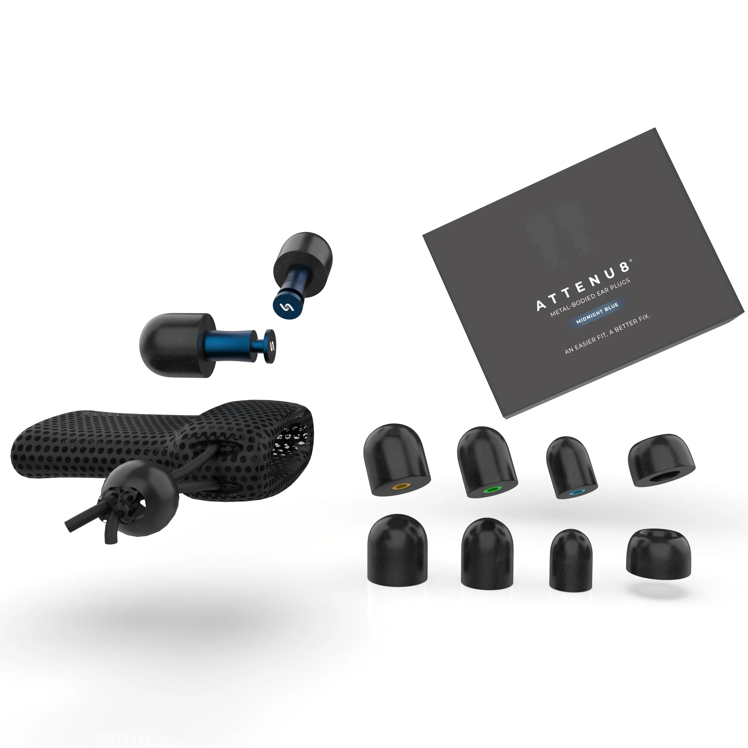 ATTENU8 Ear Plugs - Satin Silver