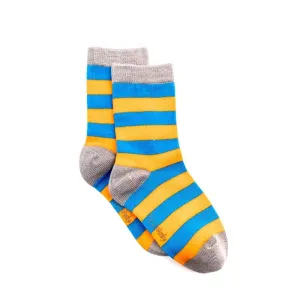 Bamboo Blue & Orange Socks