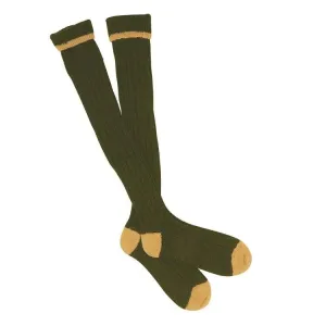 Barbour Shooting socks - Cranberry/olive or gold/olive