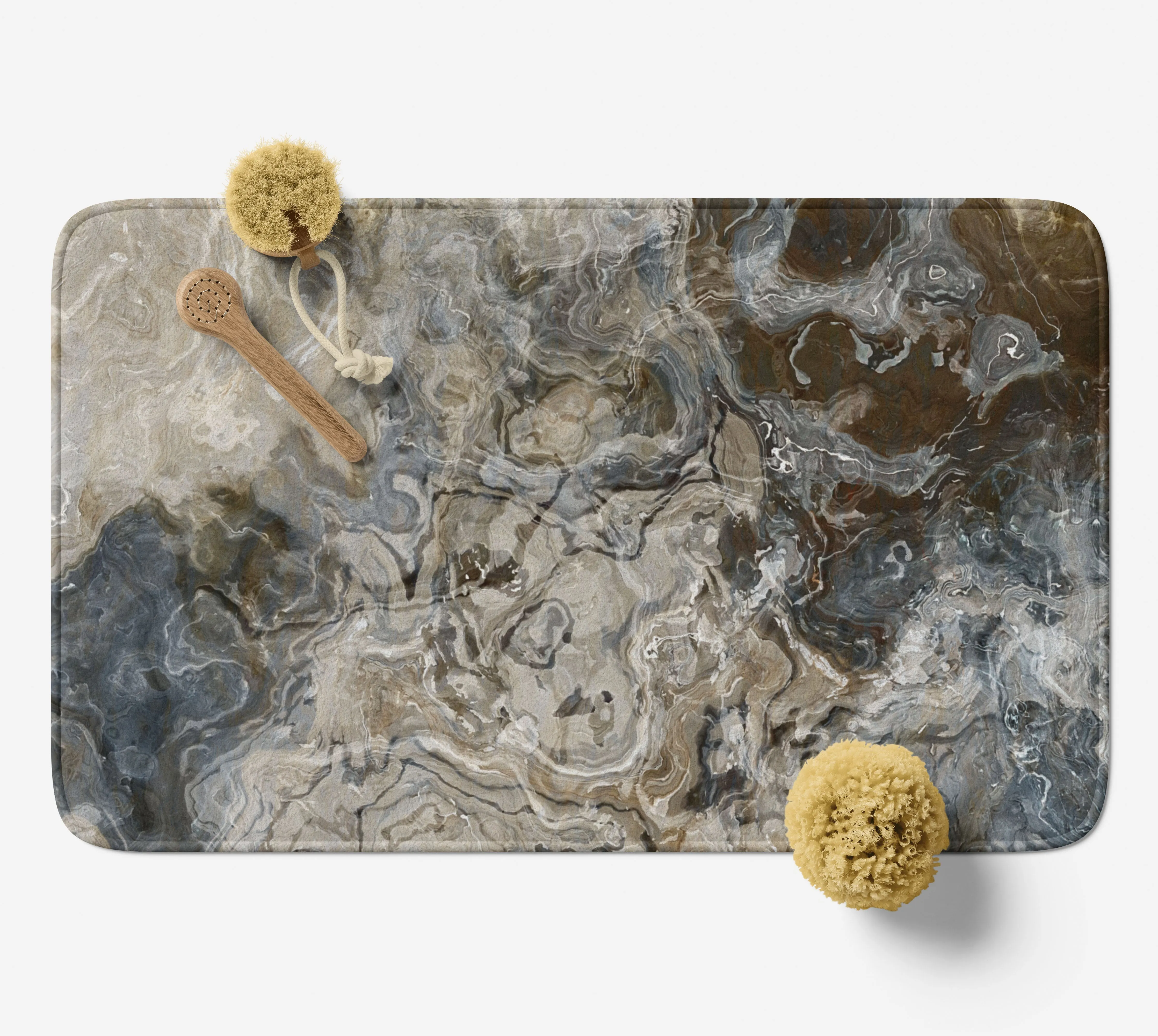 Bath Mat, Stone Poem
