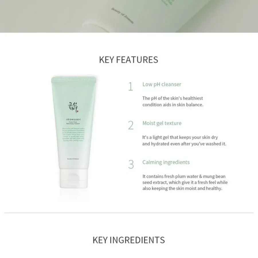 BEAUTY OF JOSEON Green Plum Refreshing Cleanser, 100ml/ 3.38fl.oz