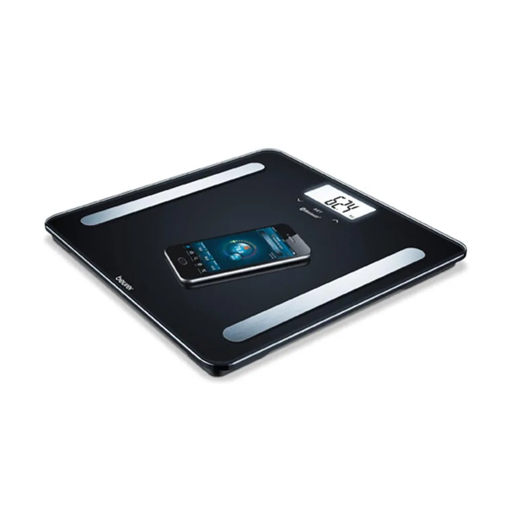 Beurer BMI Scale / Diagnostic Scale / Body Fat Scale with Linked Health App: BF 600 Black