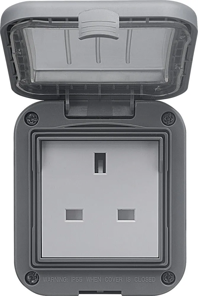 BG WPB23 Weatherproof IP55 13A 1G Unswitched Socket