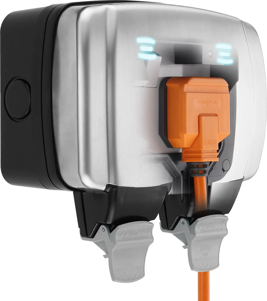 BG WPL22 Weatherproof Decorative 13A 2G DP Switched Socket