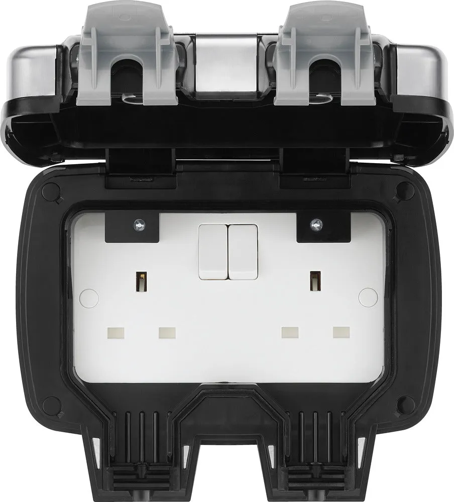 BG WPL22 Weatherproof Decorative 13A 2G DP Switched Socket