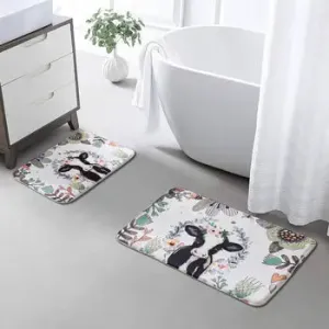 BGBATHMAT--COW Bathroom Mat 2 pc Set- Western