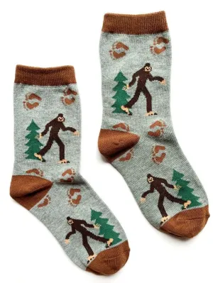 Big Foot Sasquatch Kids Crew Socks