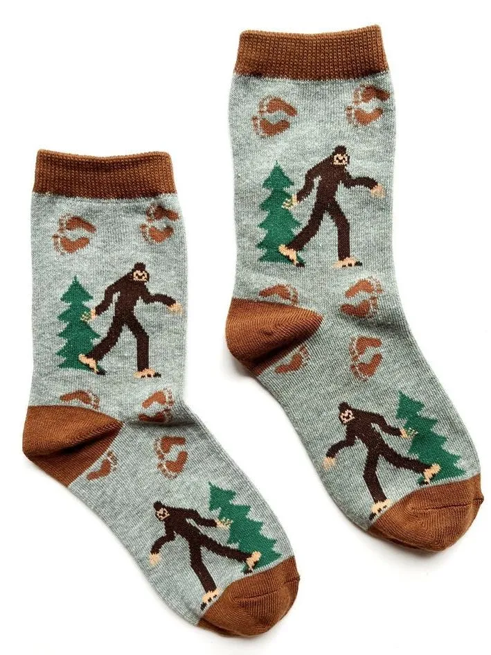 Big Foot Sasquatch Kids Crew Socks