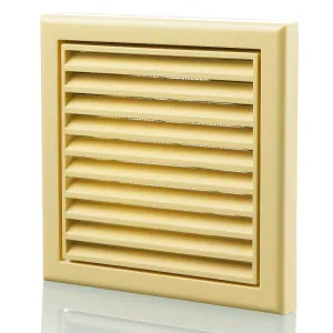 Blauberg DECOR 185X185/125S COTSWOLD STONE Plastic Vented Fixed Blade Air Ventilation Louvred Grille 5" 125mm