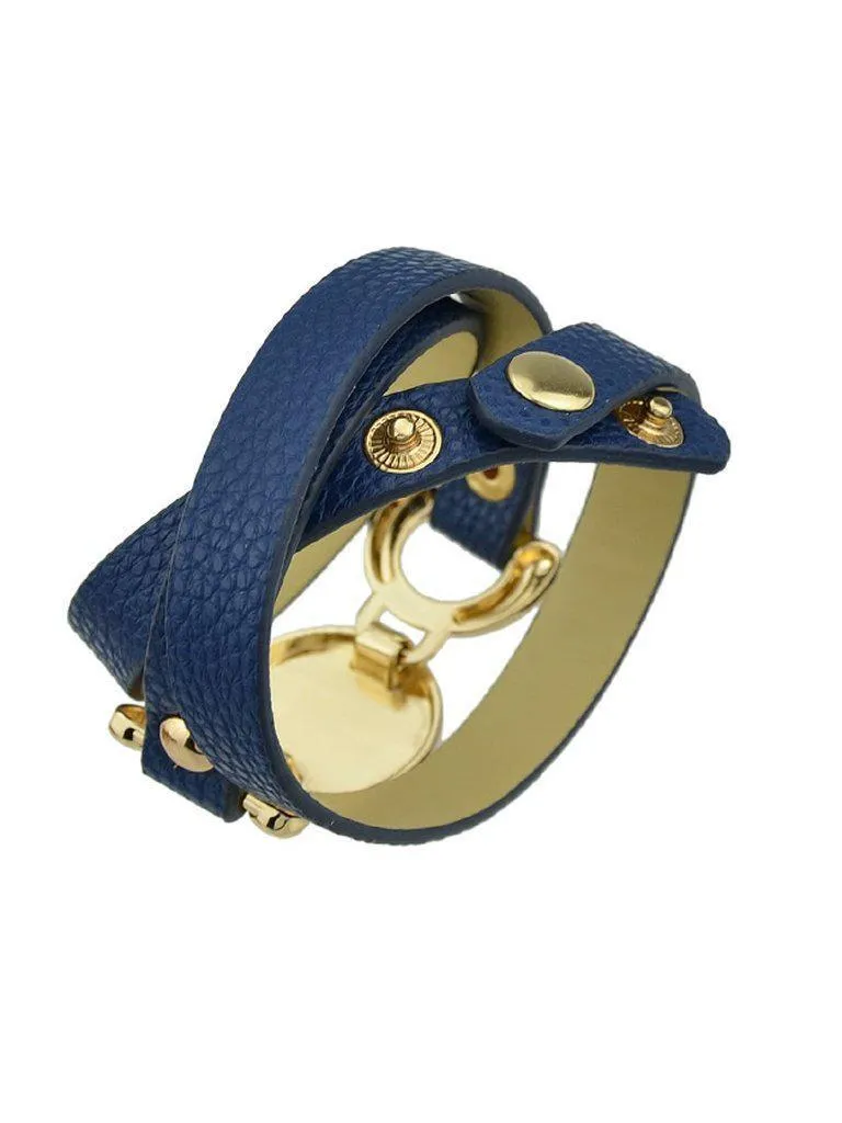 Blue Multi-Layer Winding Wide Bracelet
