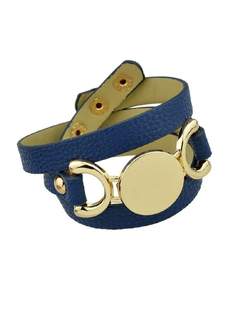 Blue Multi-Layer Winding Wide Bracelet