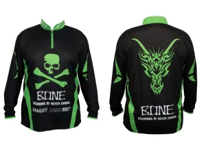 Bone Drago Long Sleeve Fishing Shirt with Zippered Front