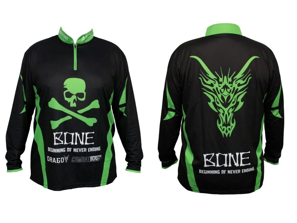 Bone Drago Long Sleeve Fishing Shirt with Zippered Front