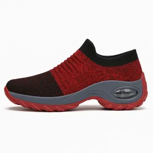 Breathable No-Tie Stretch Shoes - Red