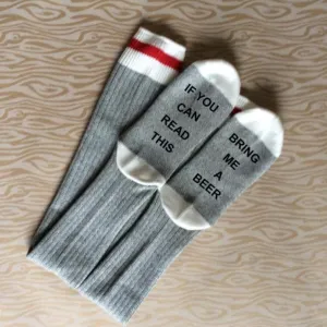 Bring Me Beer Cotton Knee High Socks
