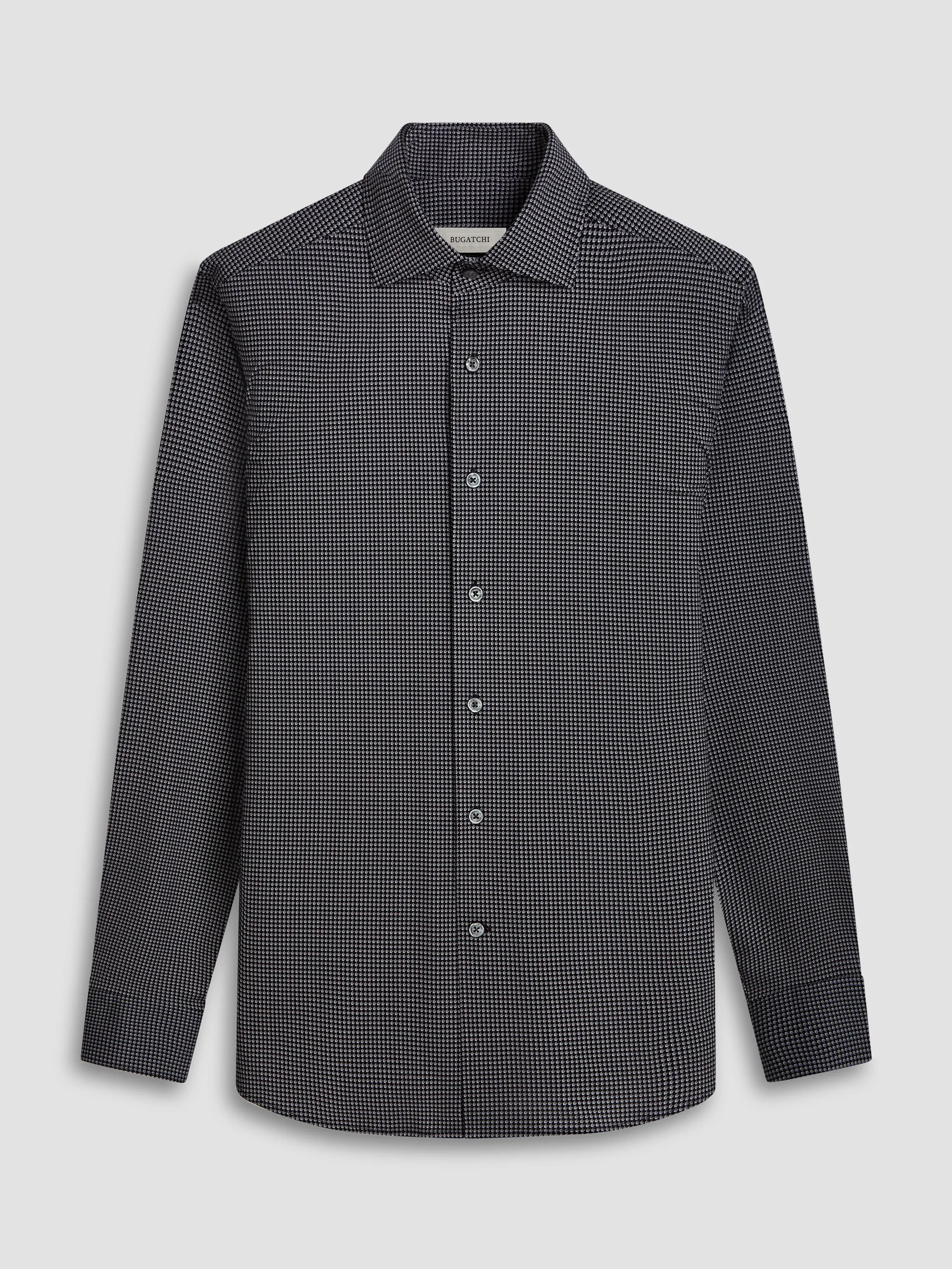 Bugatchi Ooohcotton Devon Long Sleeve Shirt - Black