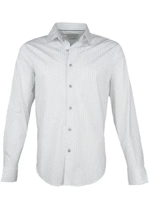 Bugatchi OoohCotton Patterned Shirt - Platinum