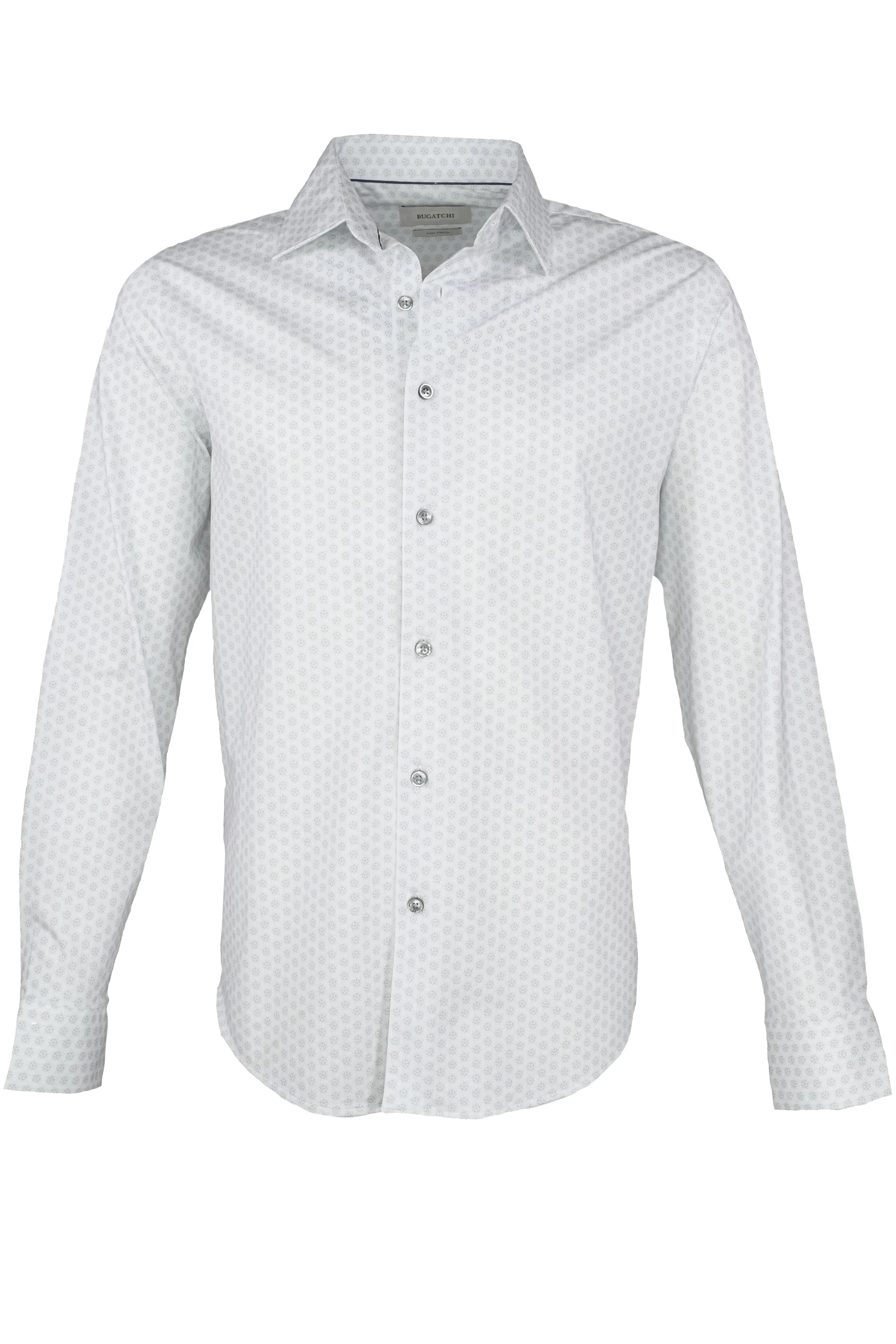 Bugatchi OoohCotton Patterned Shirt - Platinum