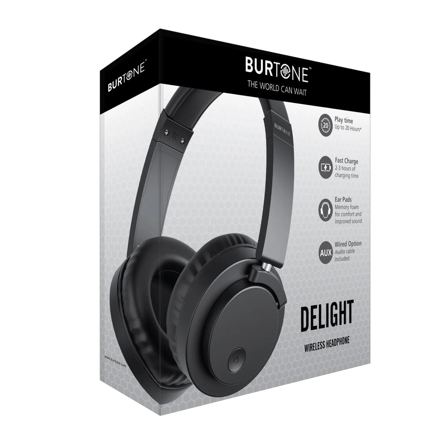 Burtone Bluetooth Wireless Delight Headset – Black