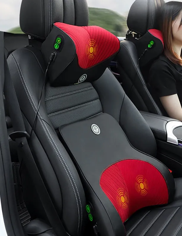 Car Neck Massage Pillow Support  Cushion Auto  Seat Relax  Head Waist
