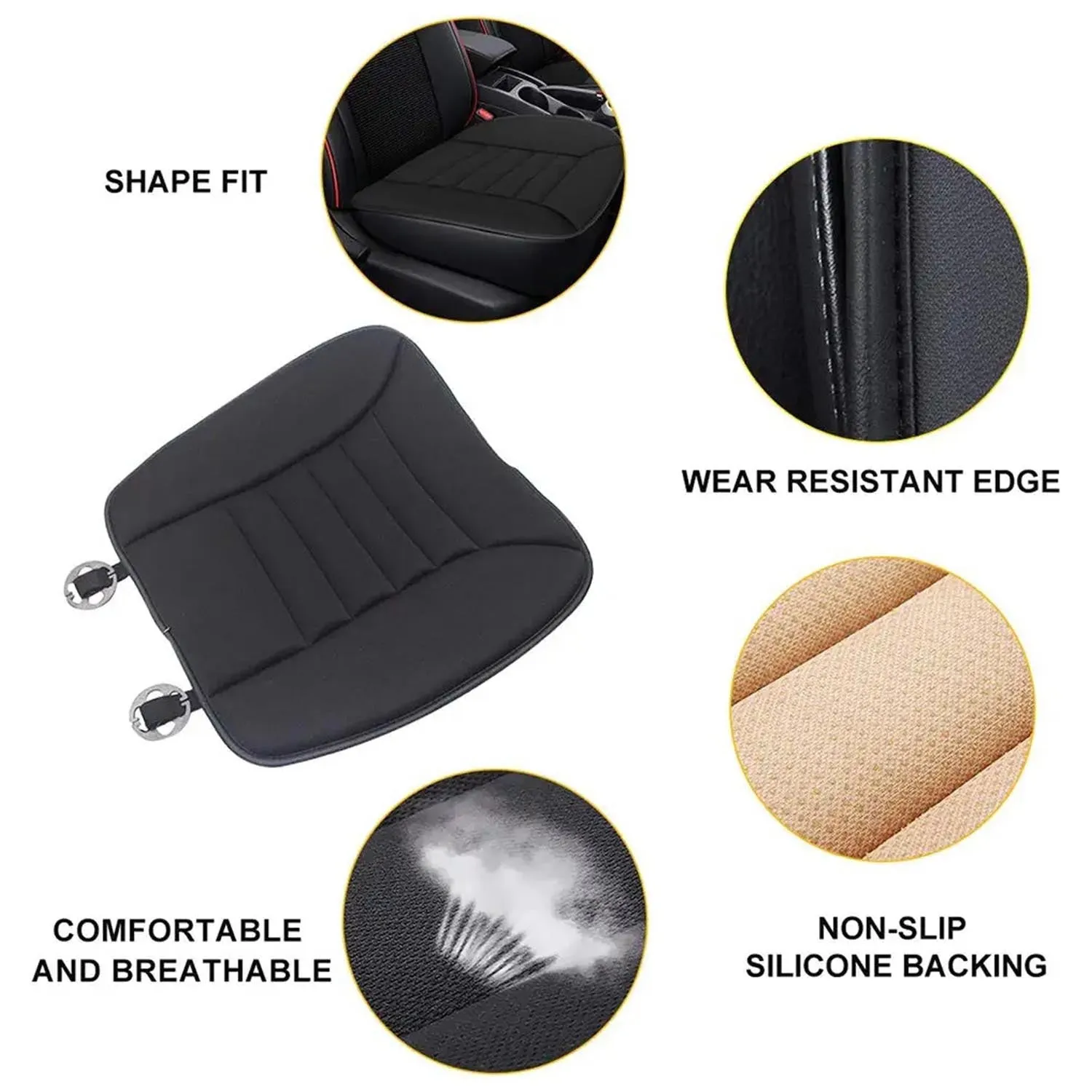 Car Seat Cushion with 1.2inch Comfort Memory Foam, Custom Logo For Your Cars, Seat Cushion for Car and Office Chair NS19989