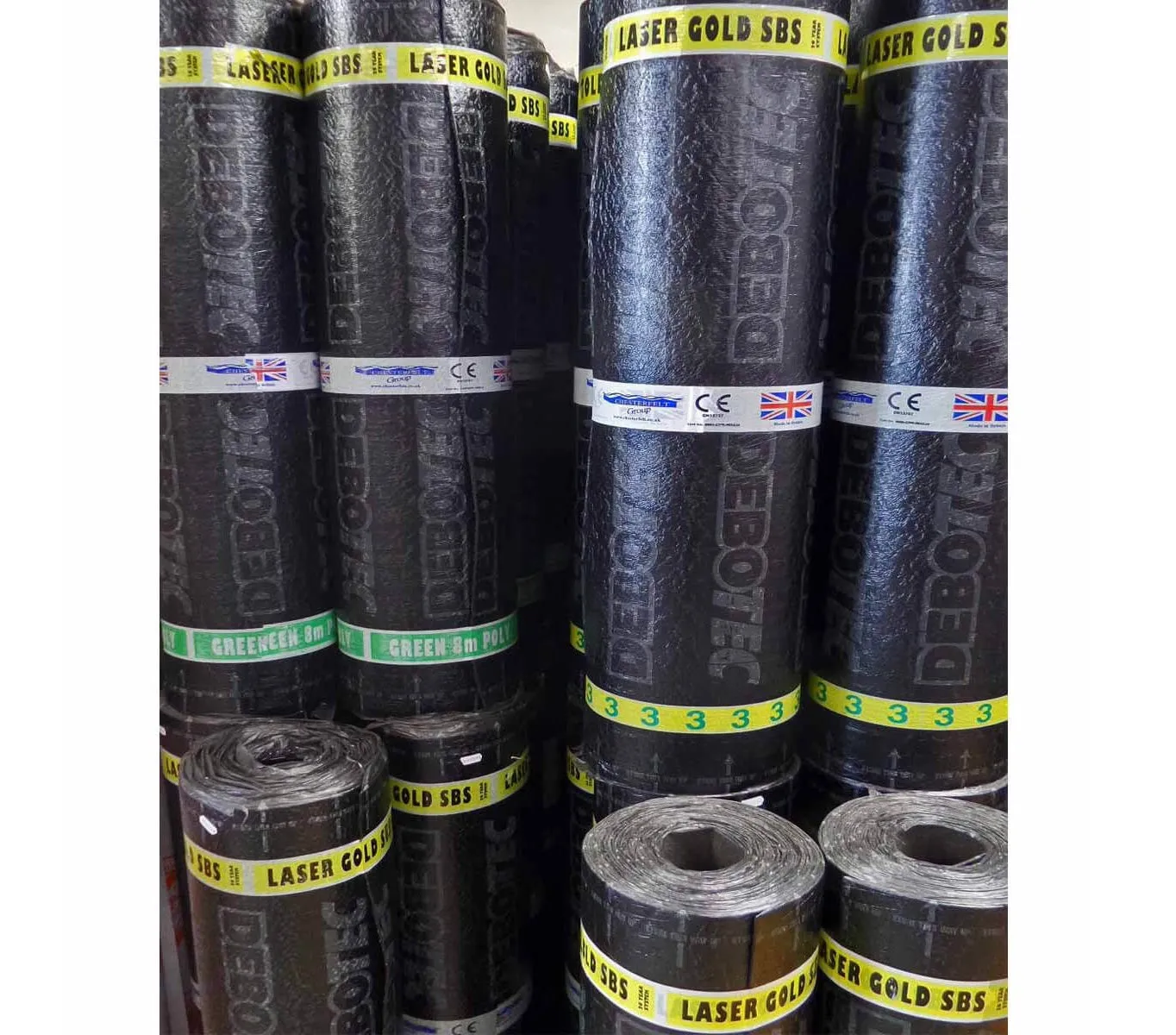Chesterfelt Green Mineral Laser Gold SBS Torch On Roof Felt 8m x 1m