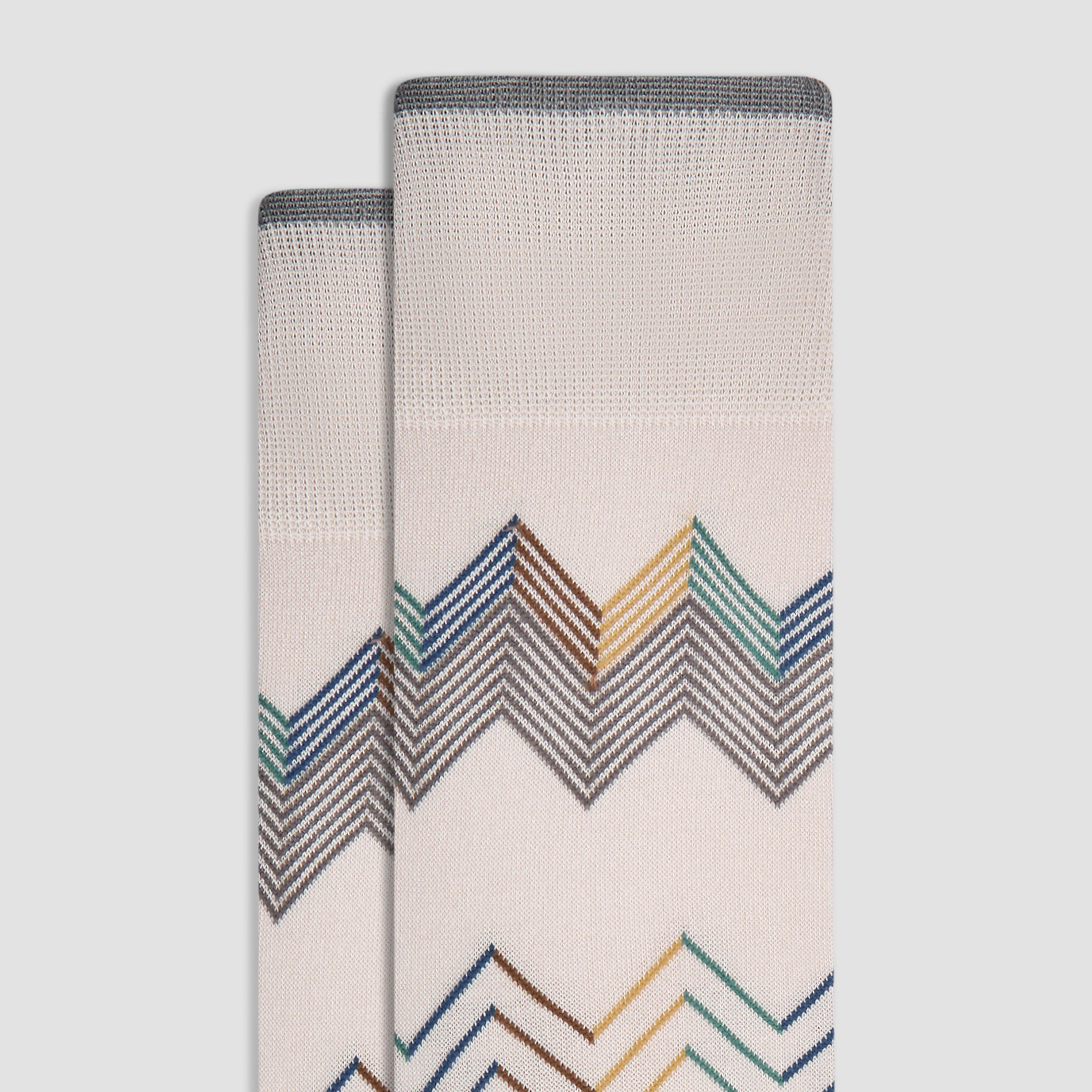 Chevron Stripe Mid-Calf Socks