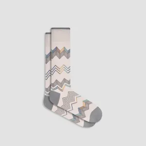 Chevron Stripe Mid-Calf Socks