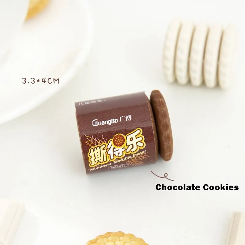 Chocolate Cookies Multi-Layer Rubber Pencil Eraser