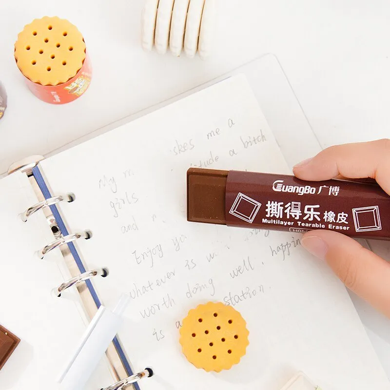 Chocolate Cookies Multi-Layer Rubber Pencil Eraser
