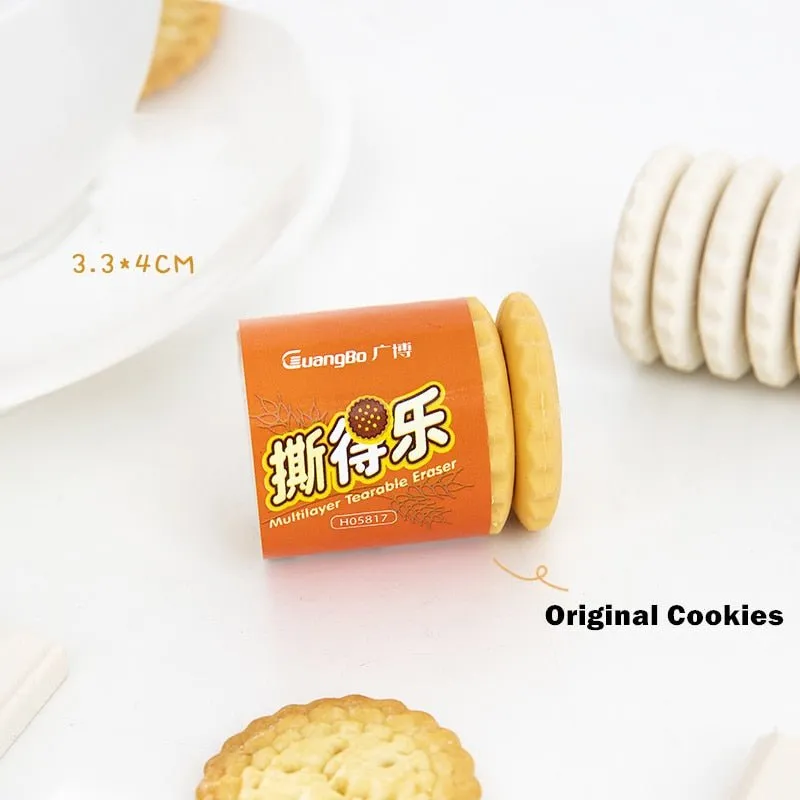 Chocolate Cookies Multi-Layer Rubber Pencil Eraser