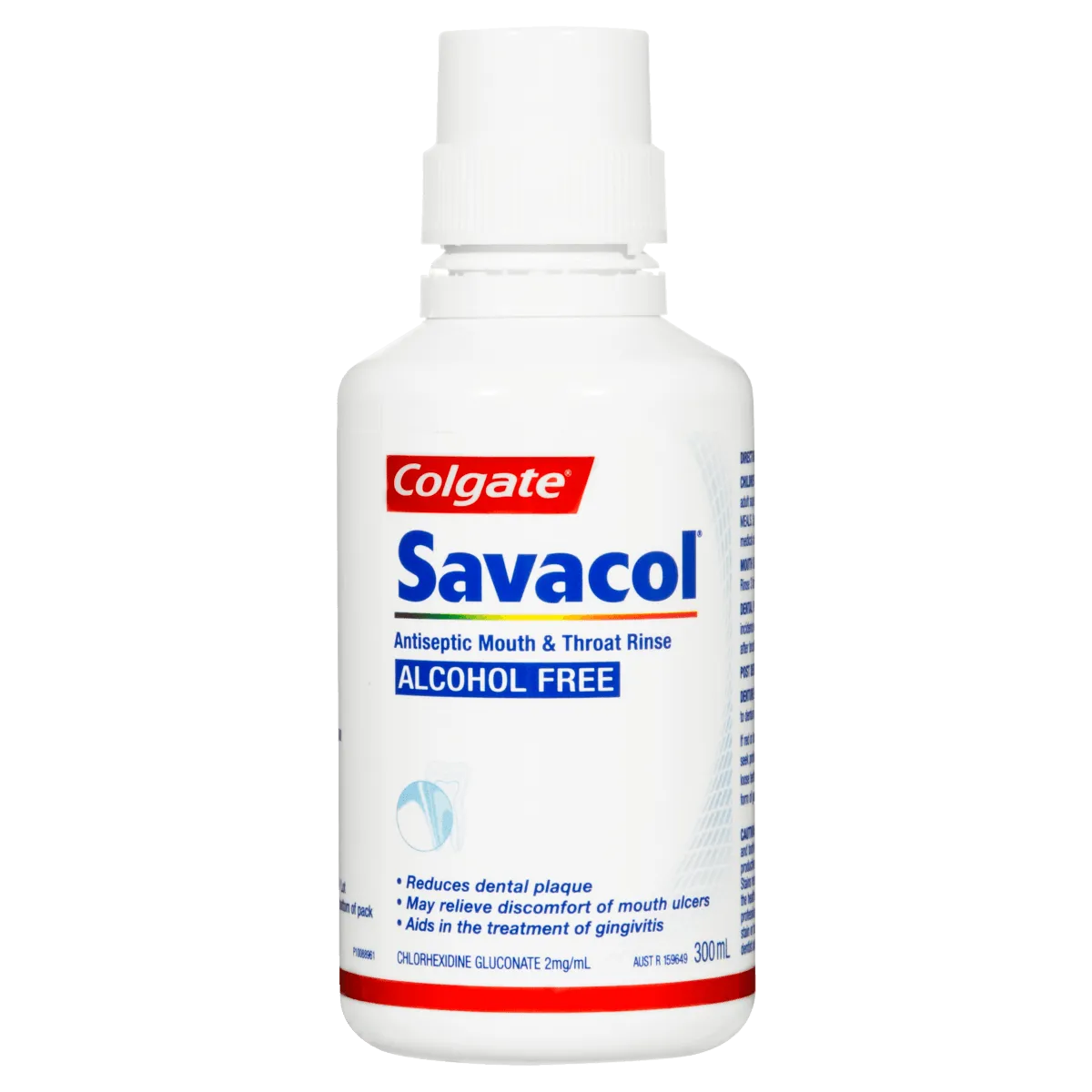 Colgate Savacol Antiseptic Mouth & Throat Rinse Alcohol Free 300mL