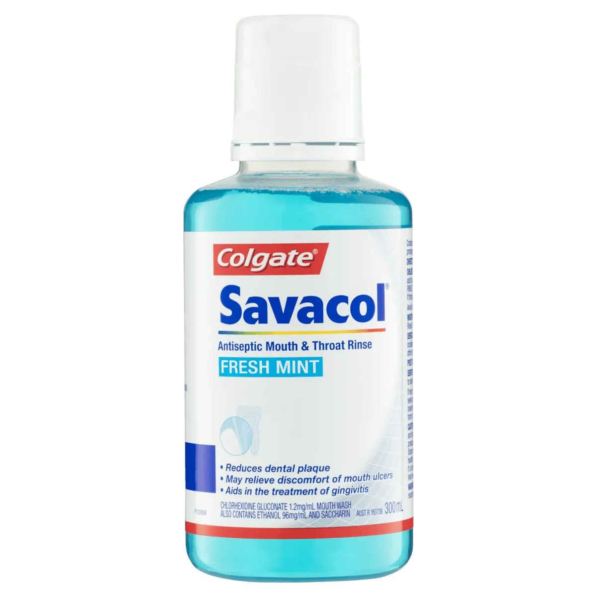 Colgate Savacol Antiseptic Mouth & Throat Rinse Fresh Mint 300mL
