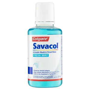 Colgate Savacol Antiseptic Mouth & Throat Rinse Fresh Mint 300mL
