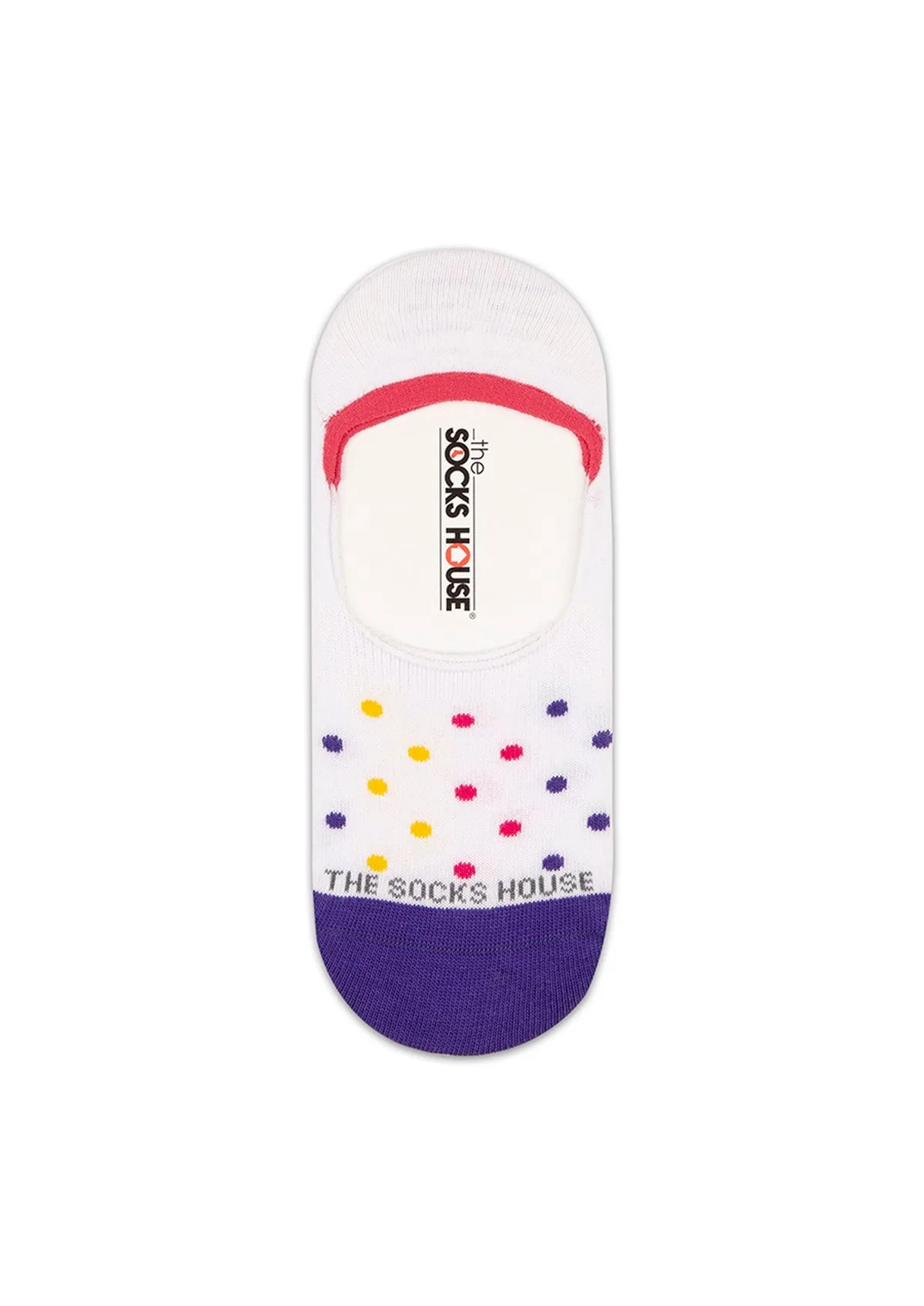 Colored Dots Design Women Invisible Socks