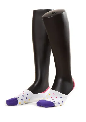 Colored Dots Design Women Invisible Socks