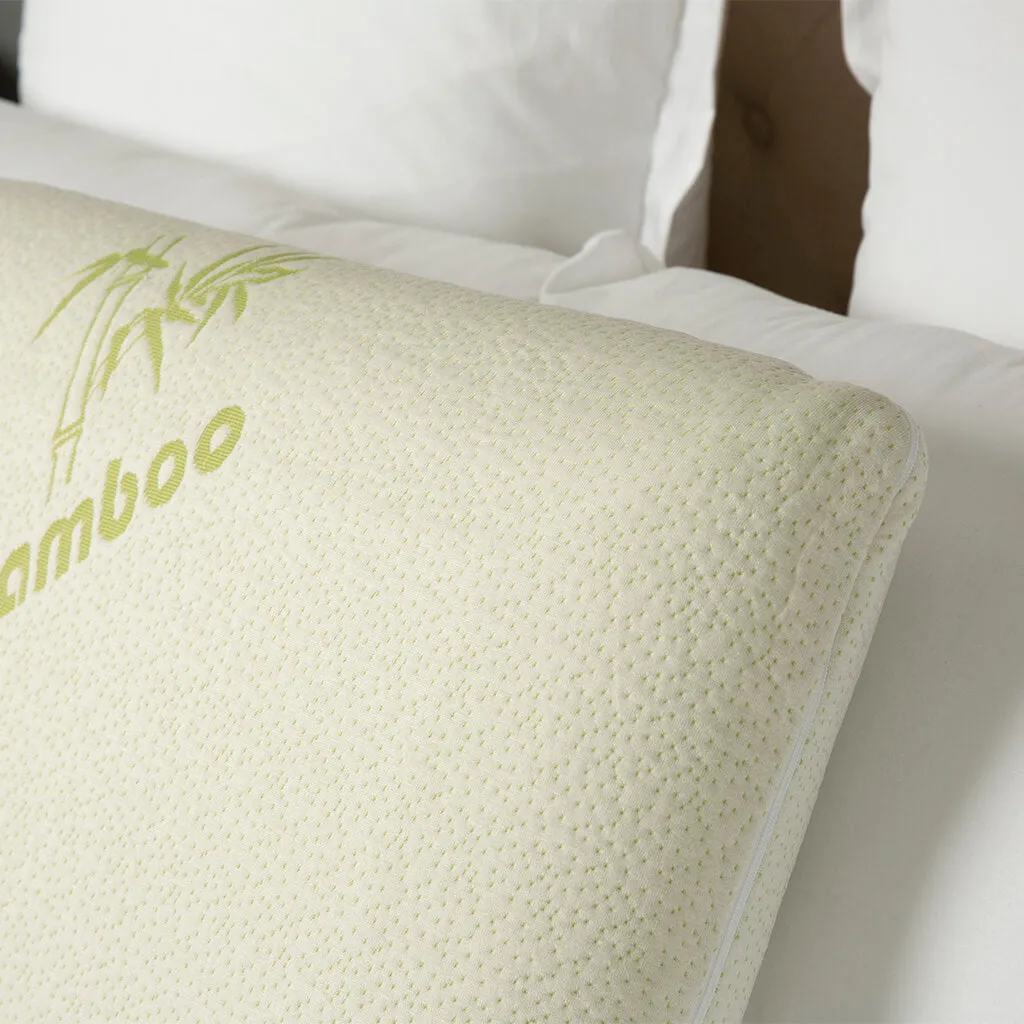 Comfortech Memory Foam Pillow with Bamboo Cover - Medium & Firm