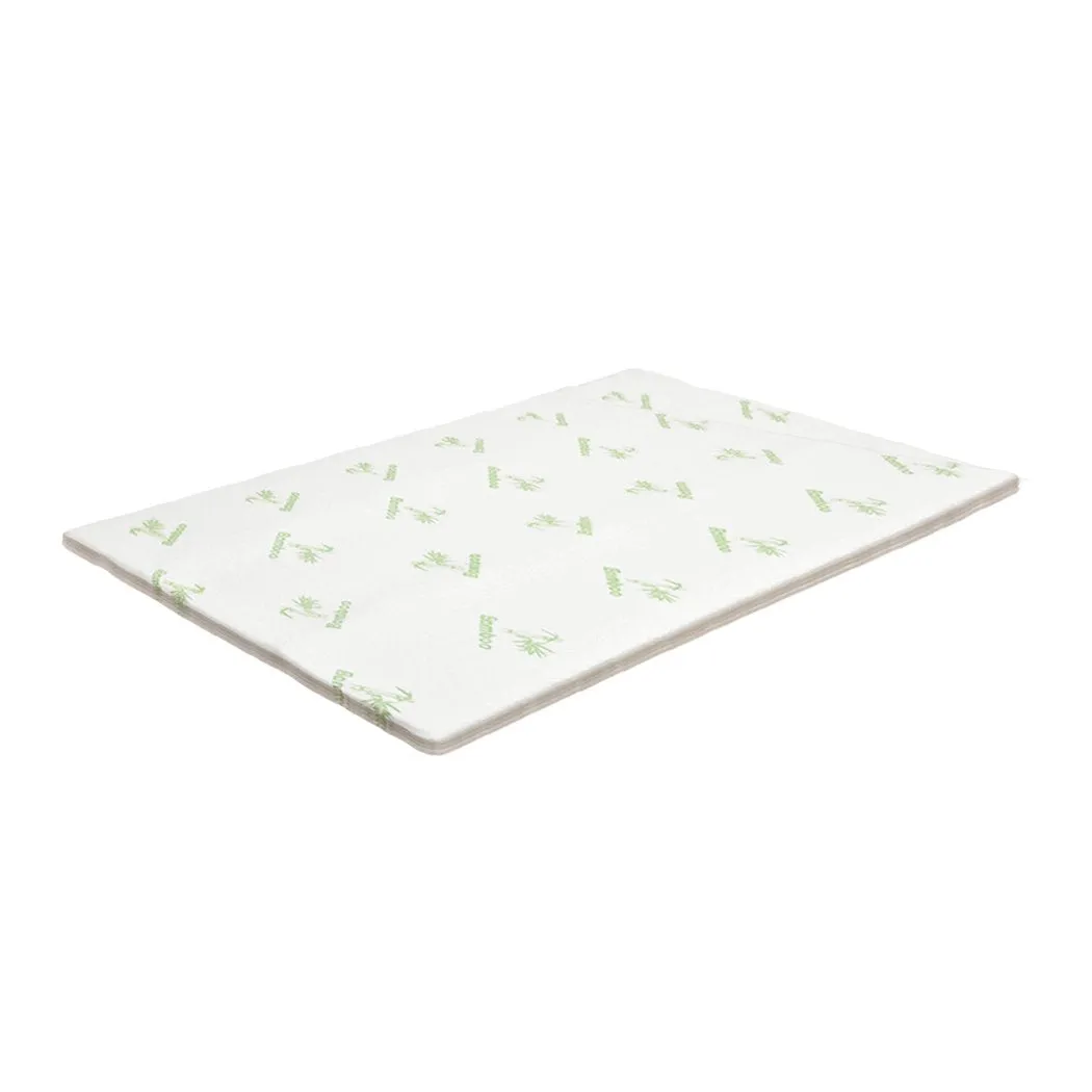 COOL GEL Memory Foam Mattress Topper Bamboo Fabric Cover 4CM 5-Zone Single Size