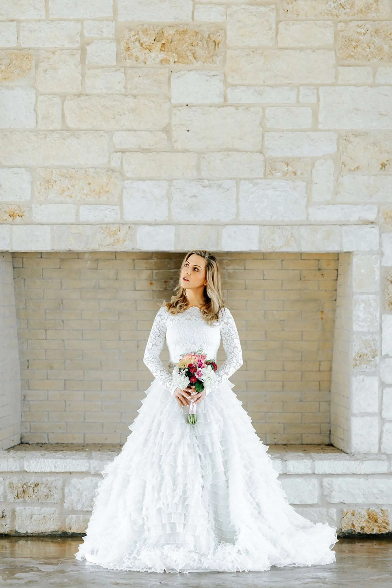 Crinkled Chiffon A-Line Overskirt Nora