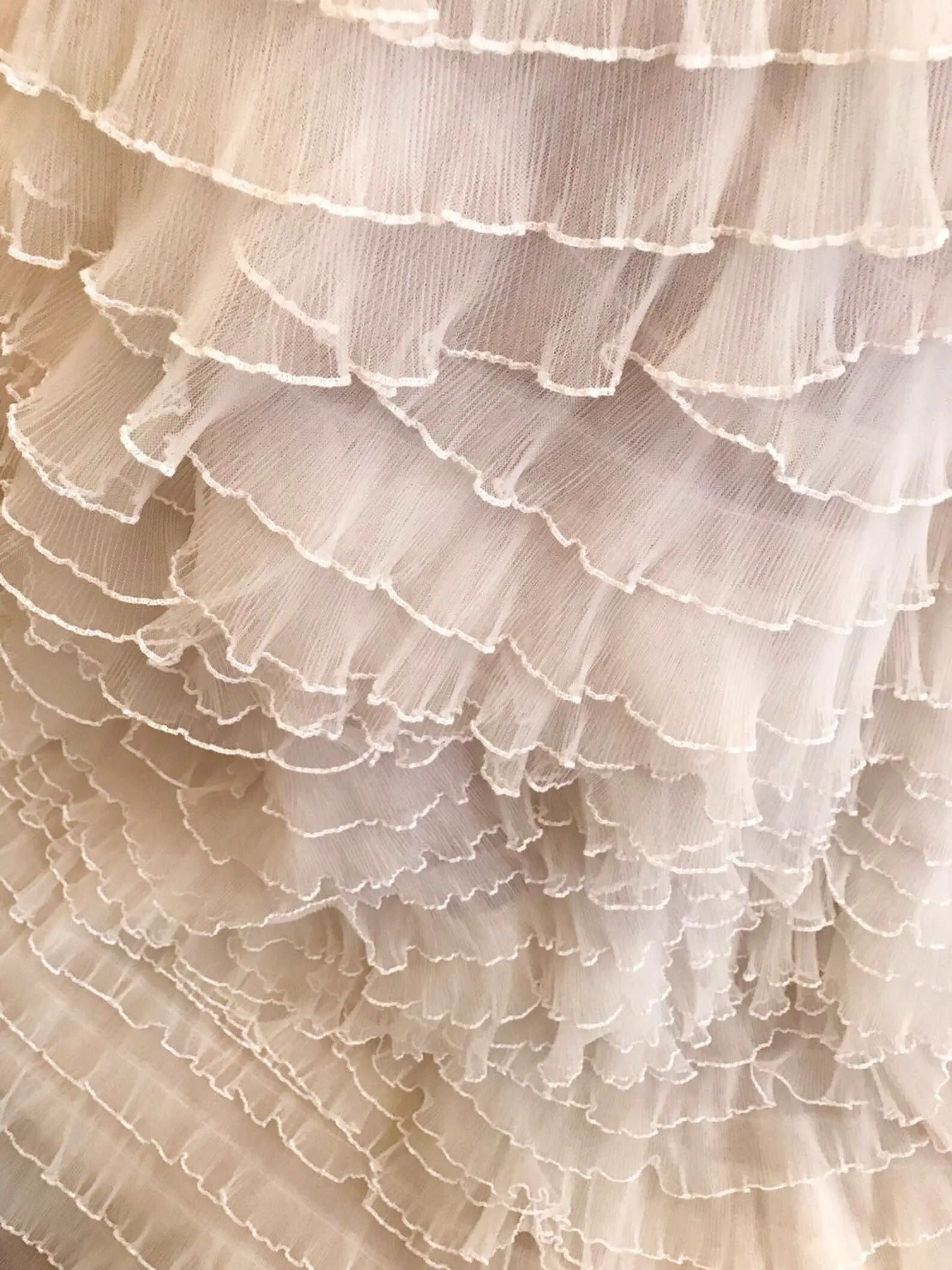 Crinkled Chiffon A-Line Overskirt Nora