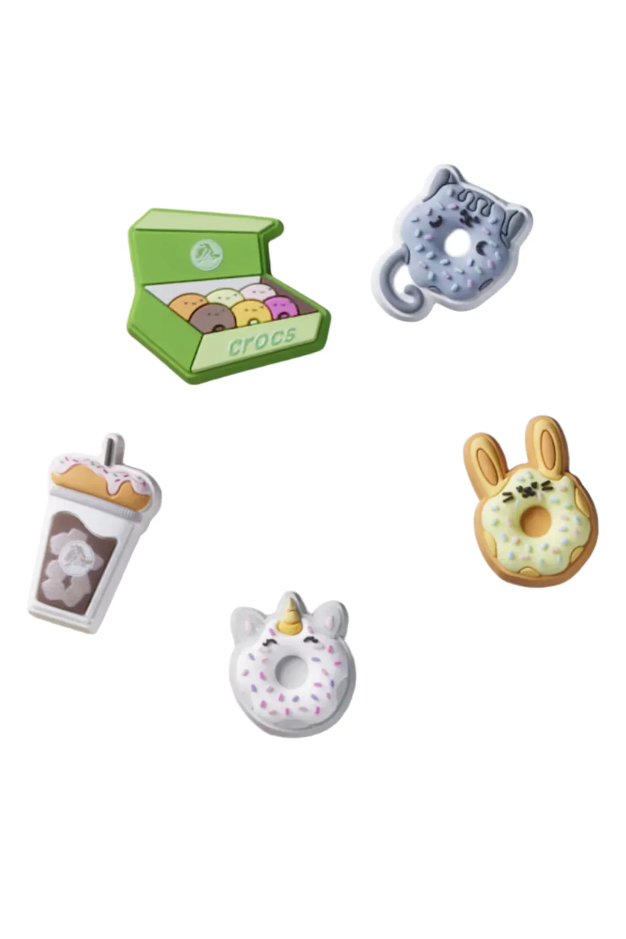 CROCS COFFEE AND DONUTS JIBBITZ CHARMS 5PK - MULTI